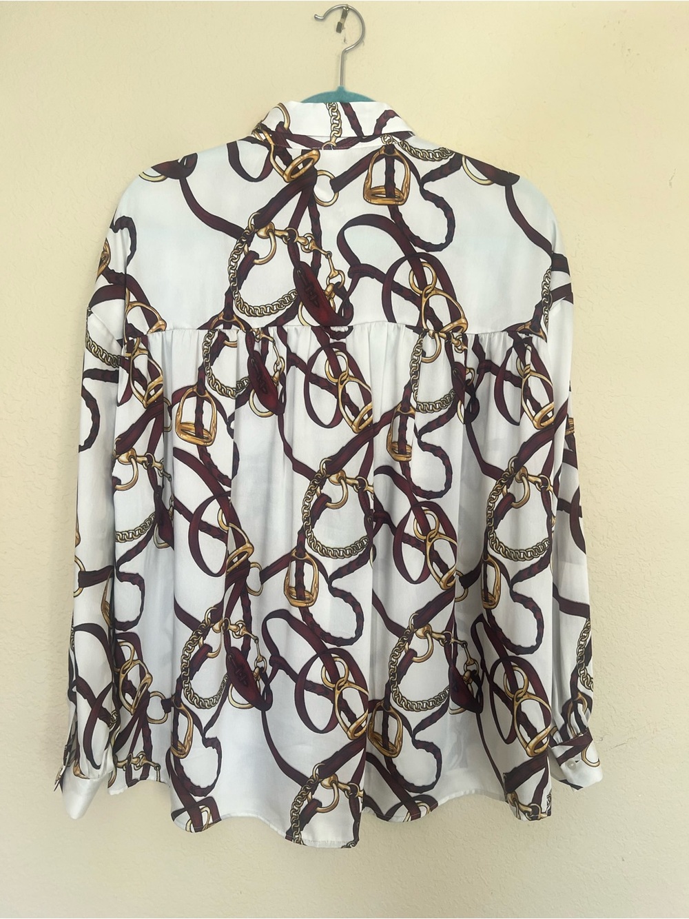 H&M Equestrian Chain Print Blouse - Picture 2 of 5
